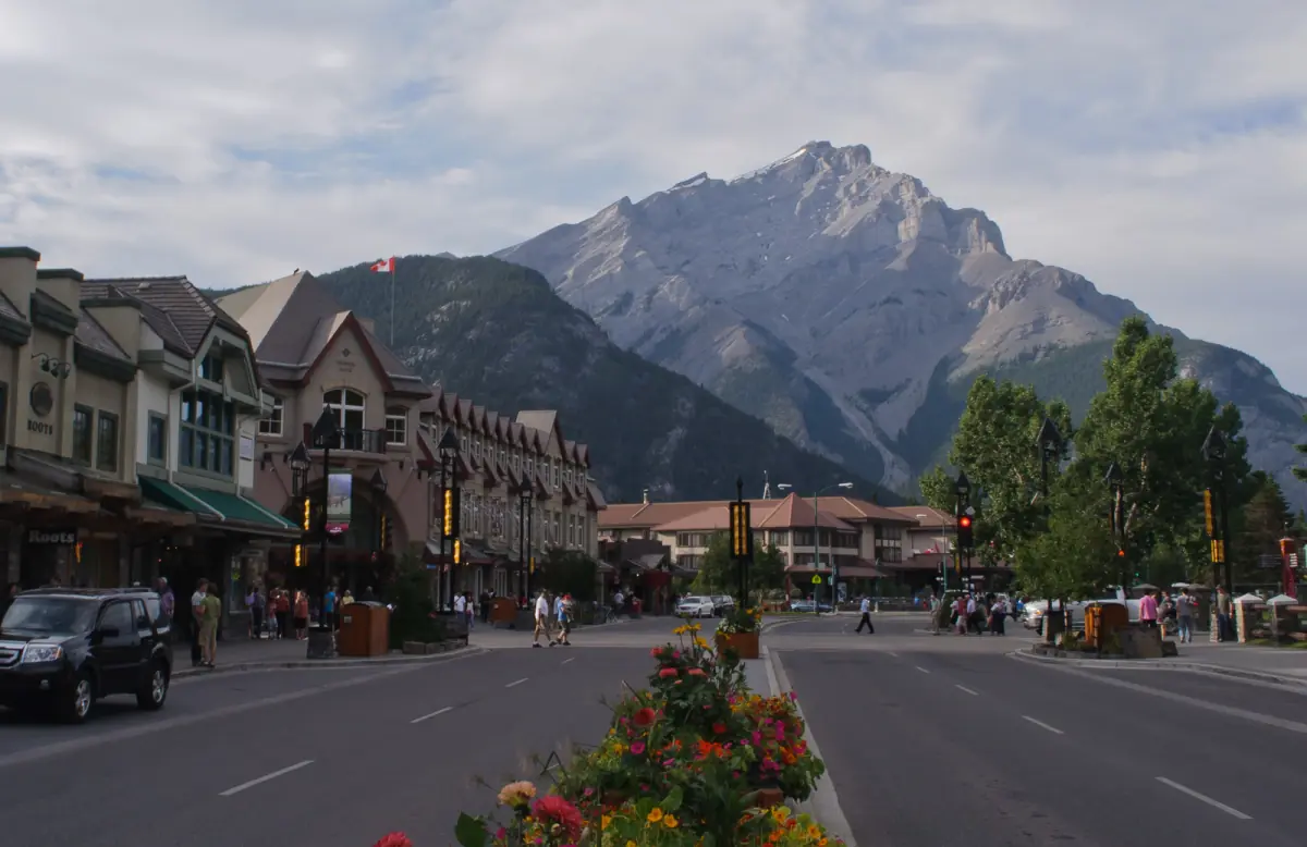 Shops along Banff Avenue
