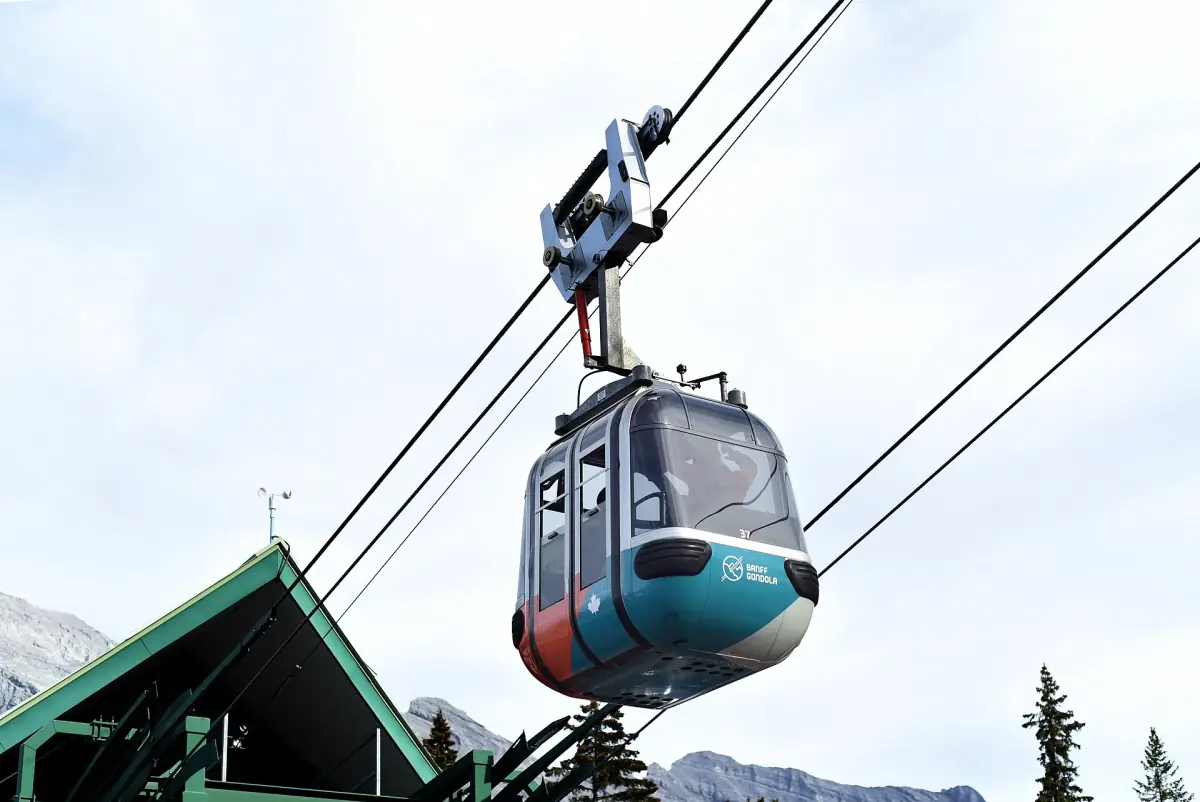 A cabin of the Banff Gondola on Sulphur Mountain