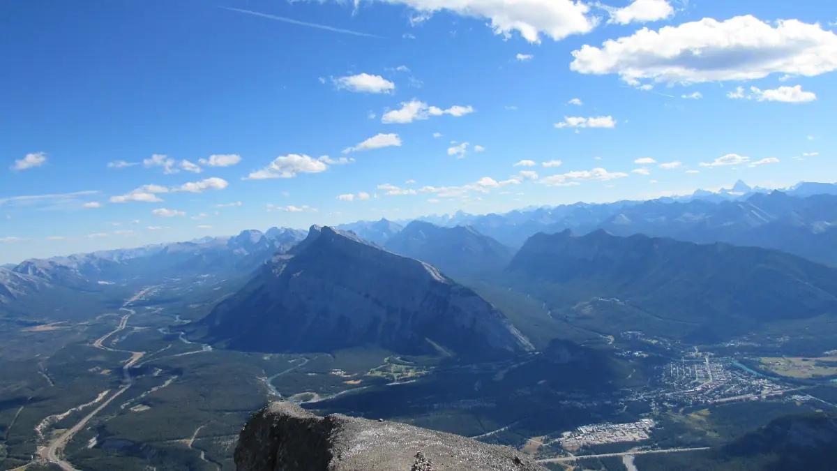 The Bow Valley and Banff from Sulphur Mountain